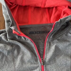 Abercrombie & Fitch hooded compression jacket size M bit fits like a Small
